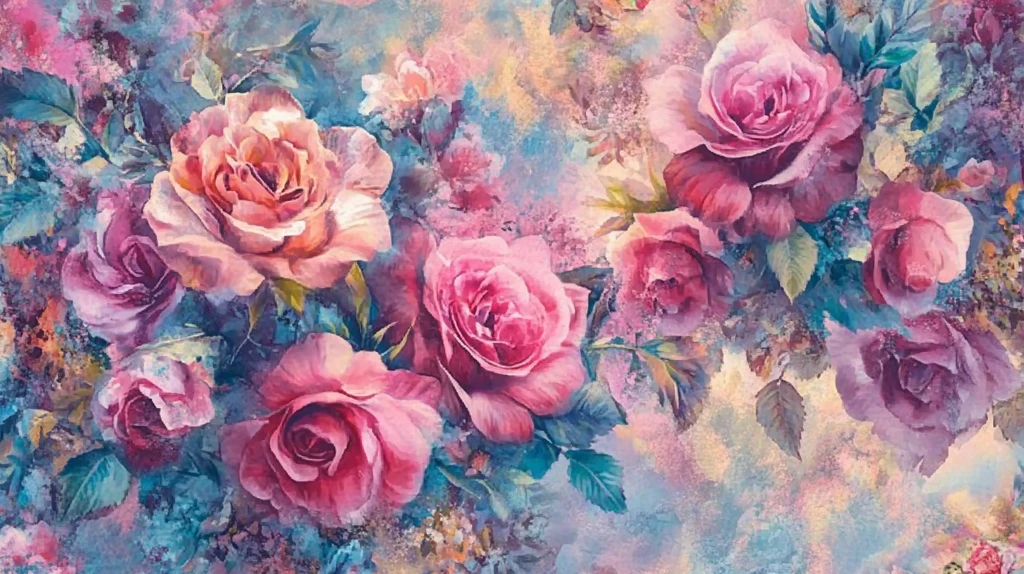 春日绚丽炫丽温柔玫瑰