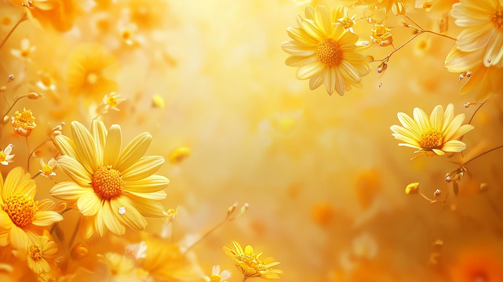 唯美黄秋英背景