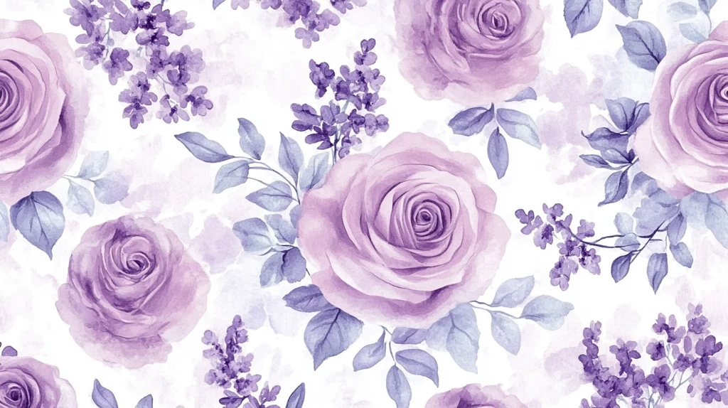 蓝紫色玫瑰花朵背景