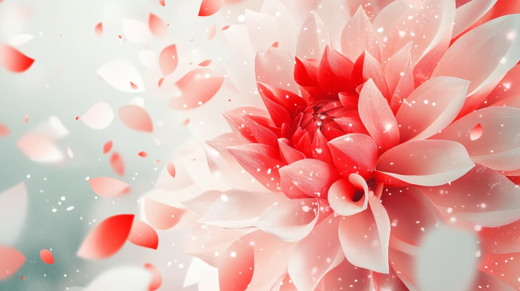 梦幻花朵唯美绽放背景