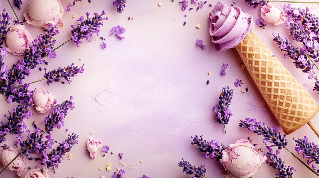 冰激淋色粉紫色背景