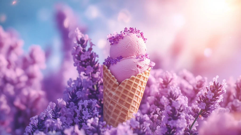 紫色冰激凌