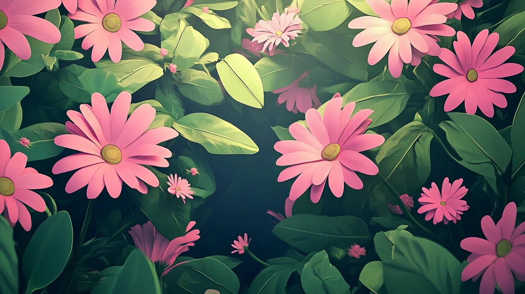 植物背景扁平插画