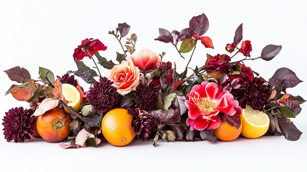 秋天鲜花盛开布景软装