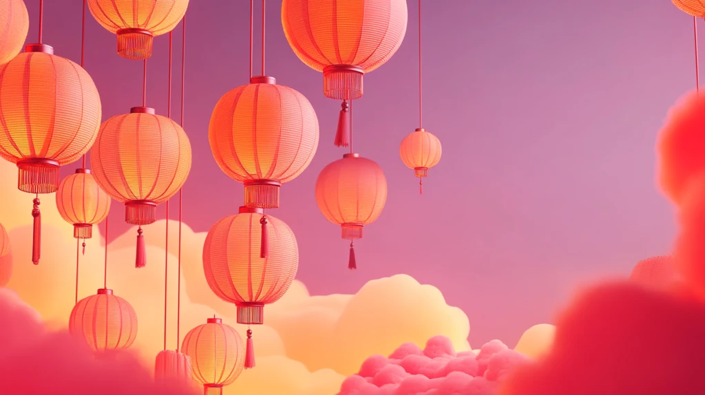 喜庆场景灯笼密布