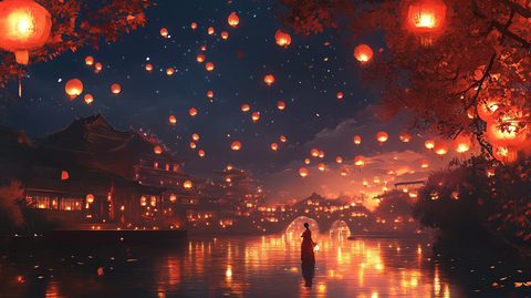 提灯笼的少女
