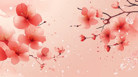 新中式桃花背景