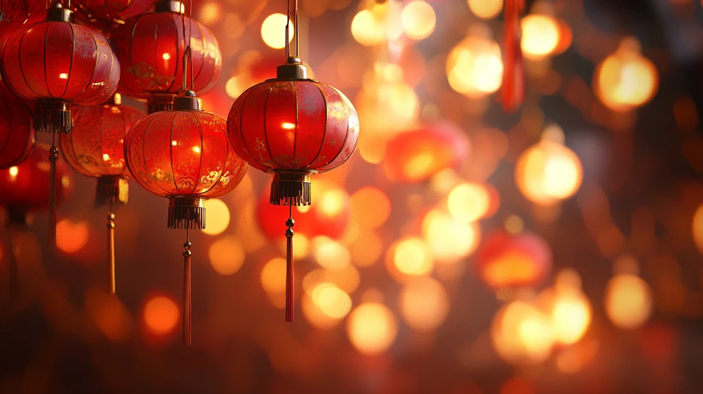 喜庆场景灯笼密布