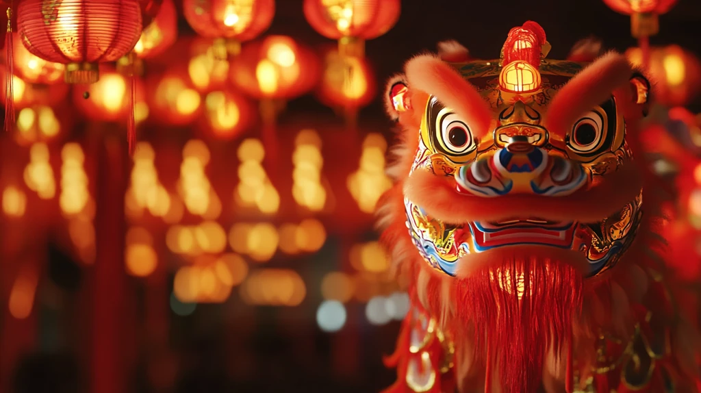 舞狮灯笼