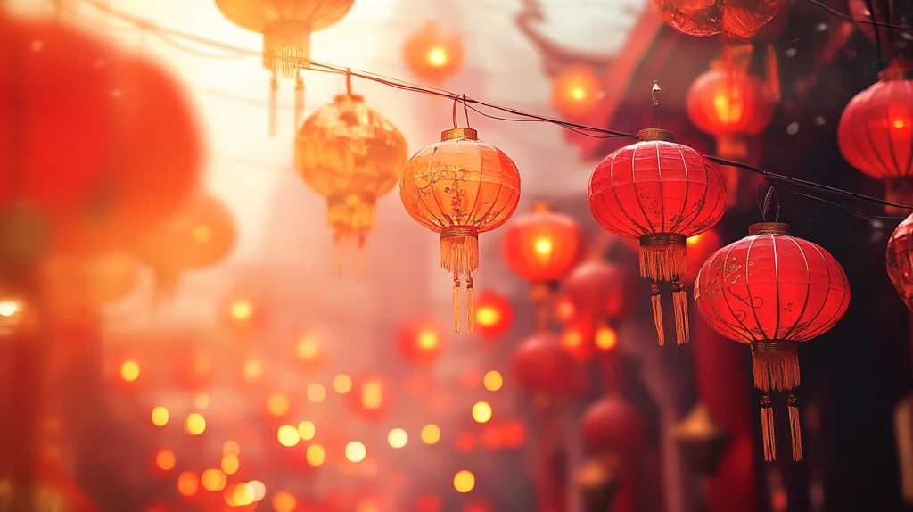 喜庆场景灯笼密布