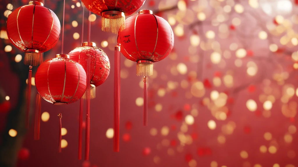 喜庆场景灯笼密布
