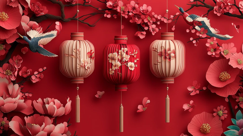 中秋灯笼纸艺图