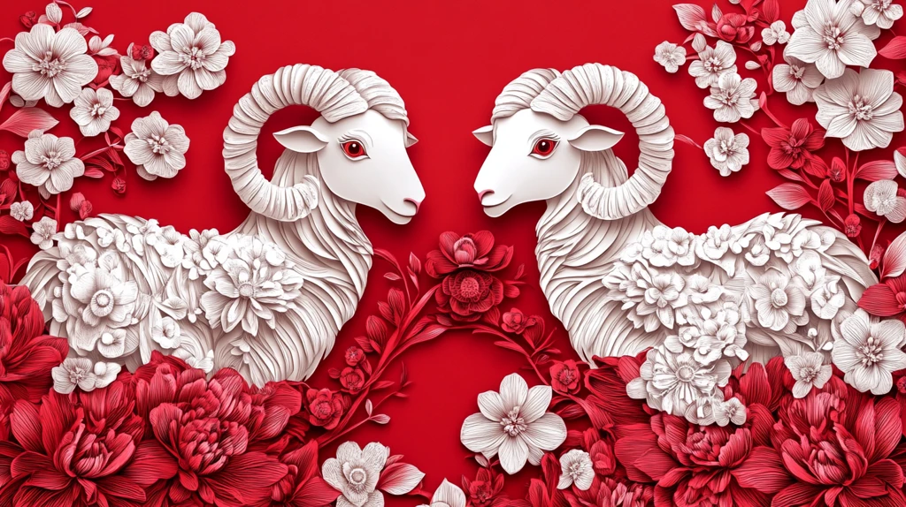 羊年剪纸新春图