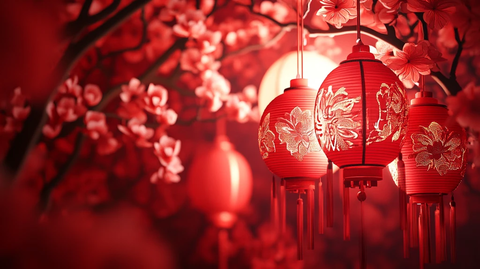 红灯笼春晚背景