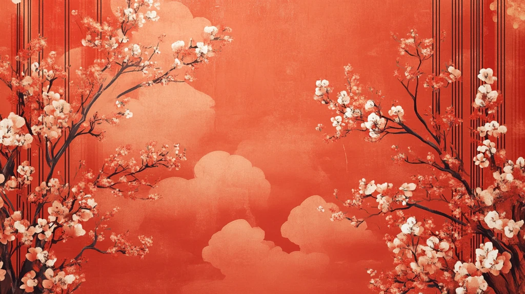 婚礼中式梅花背景