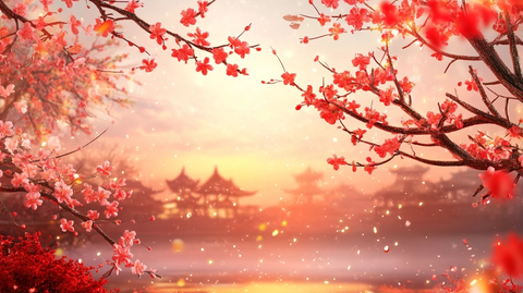 唯美梦幻梅花林