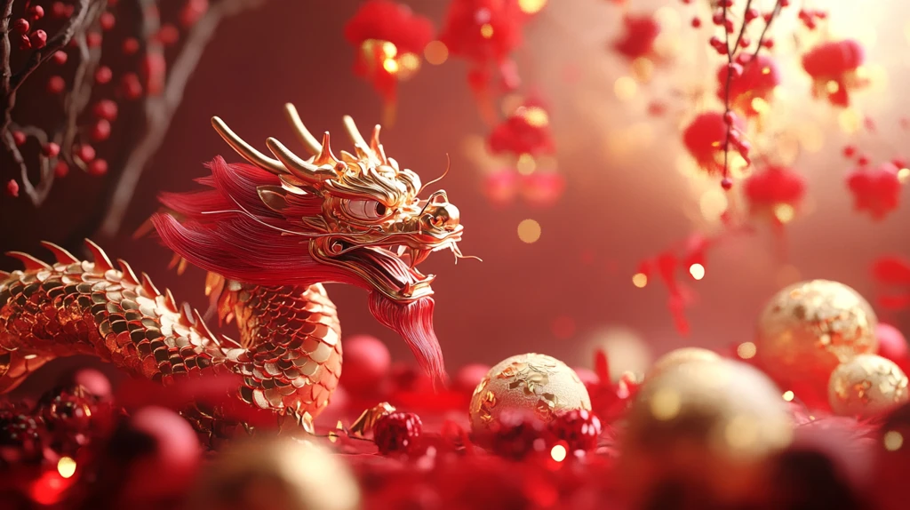 龙年新年氛围装