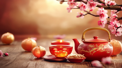 新春茶话会背景