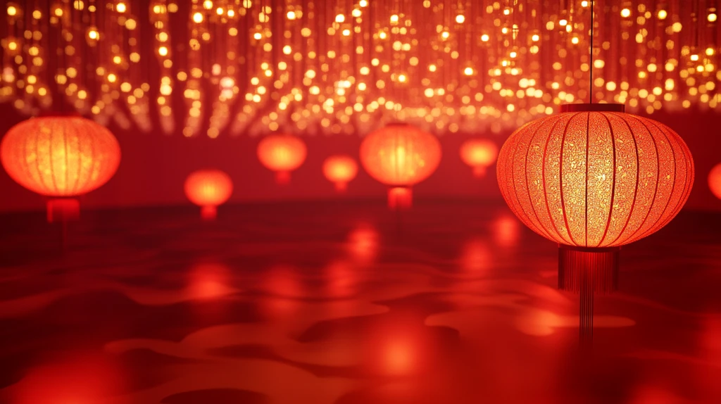 喜庆场景灯笼密布