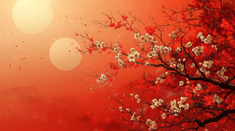 唯美梦幻梅花林