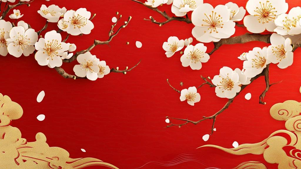 春节梅背景