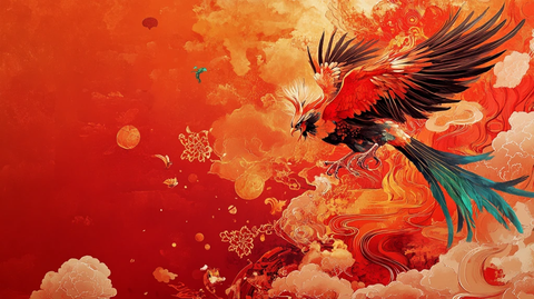 凤凰朱雀插画