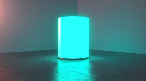 蓝色发光柱