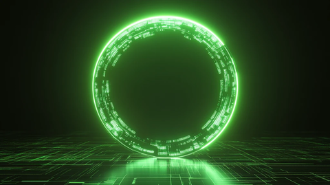 荧光色梦幻科技感