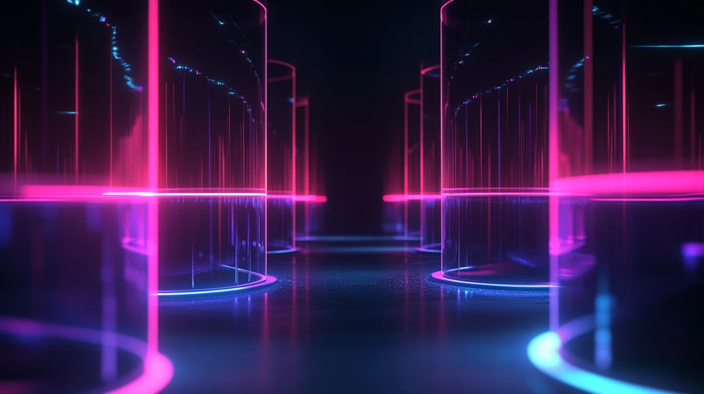 流光溢彩的霓虹灯走廊