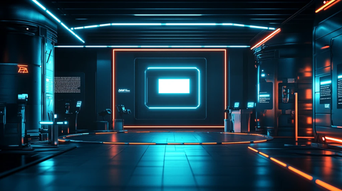 赛博朋克风格迎宾区