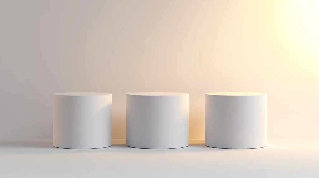 圆柱体静物展台