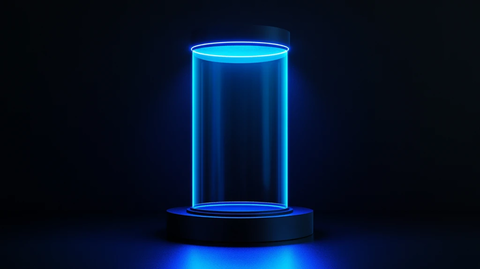 蓝色发光柱