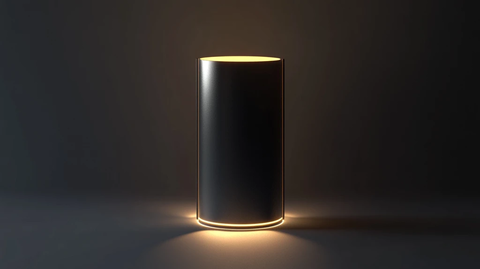 金色圆柱展示台