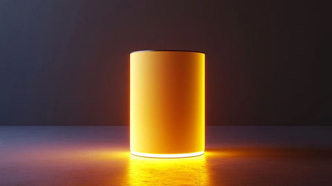 金色圆柱展示台