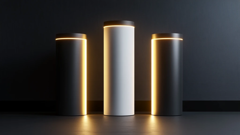 金色圆柱展示台