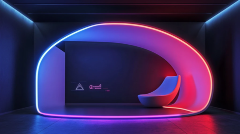 赛博朋克风格迎宾区