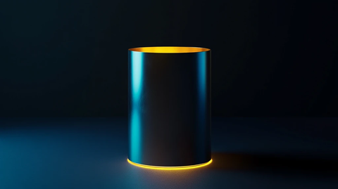 金色圆柱展示台