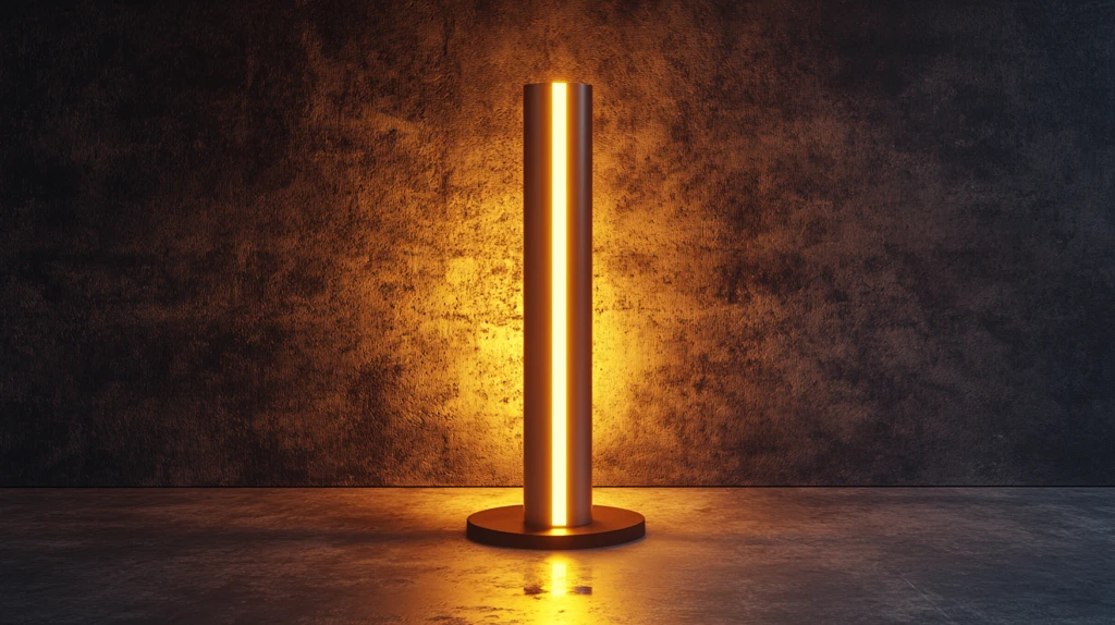 金色圆柱展示台