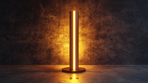 金色圆柱展示台