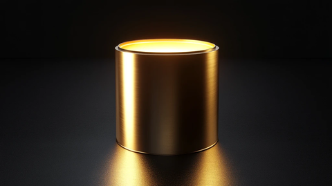 金色圆柱展示台