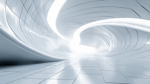 蓝色弯曲唯美科技