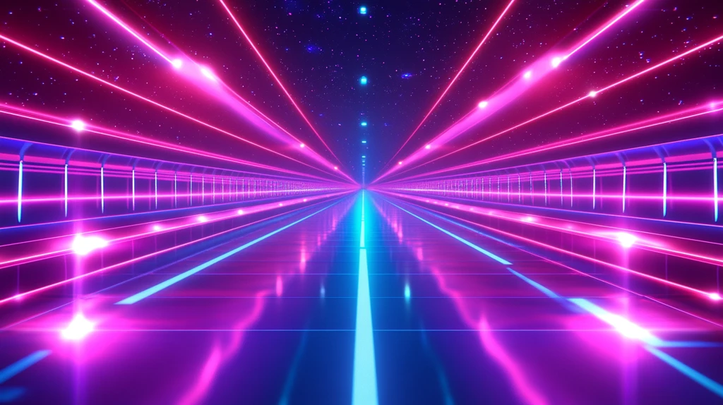 流光溢彩的霓虹灯走廊