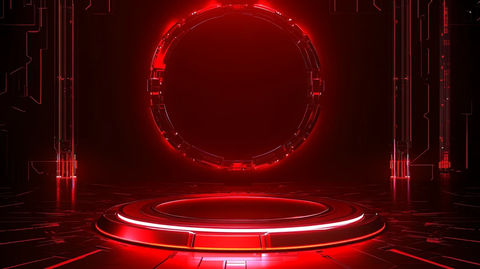 红色科技风背景