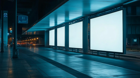 车站广告夜间效果