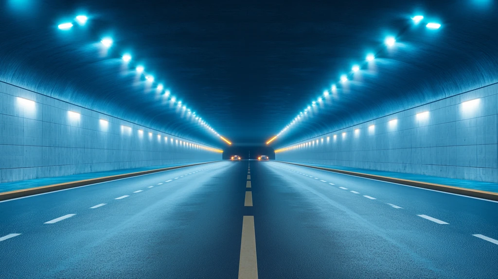 隧道灯光透视