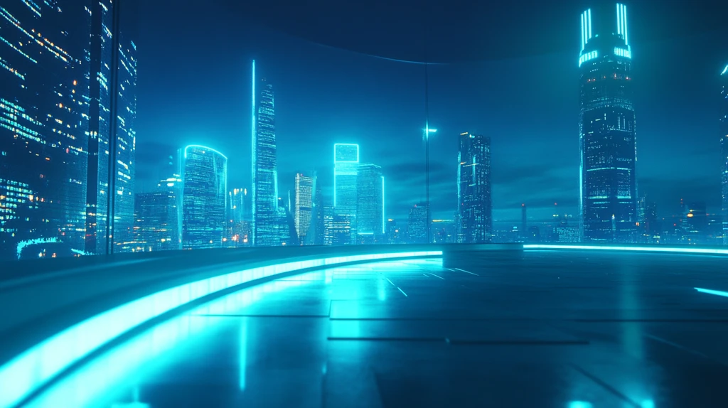 现代科技炫光城市