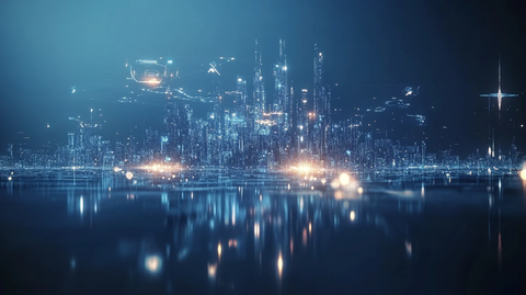 现代城市科技背景