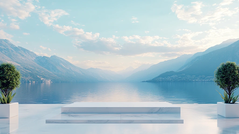 江景水景房产宽幅背景