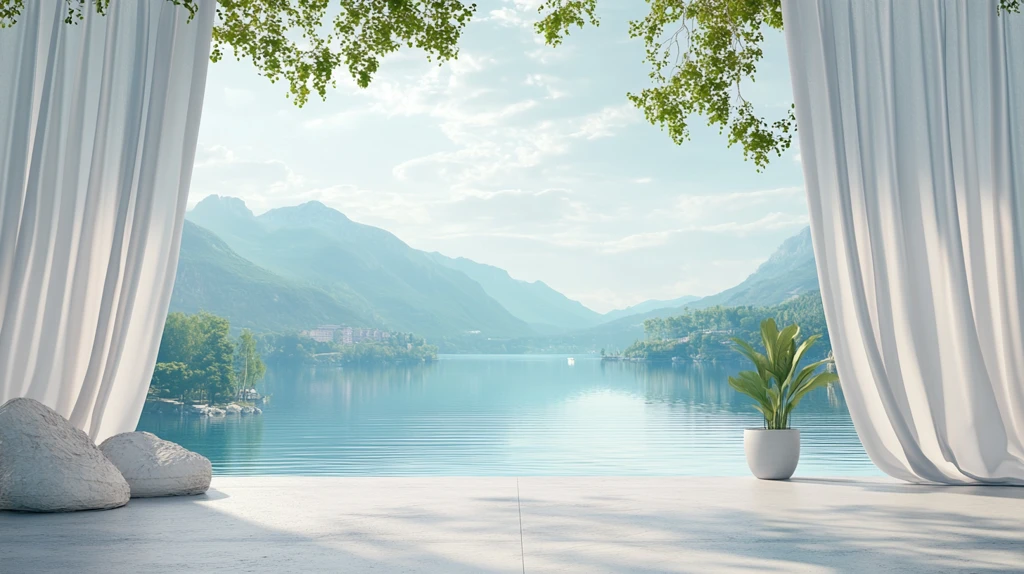 江景水景房产宽幅背景