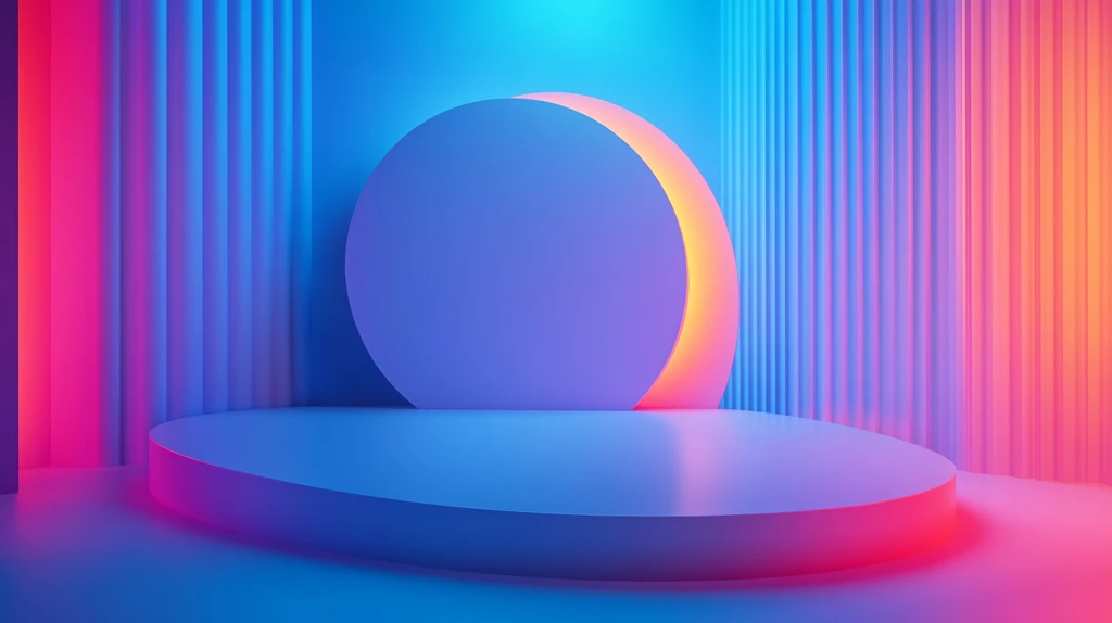 炫彩渐变展台背景